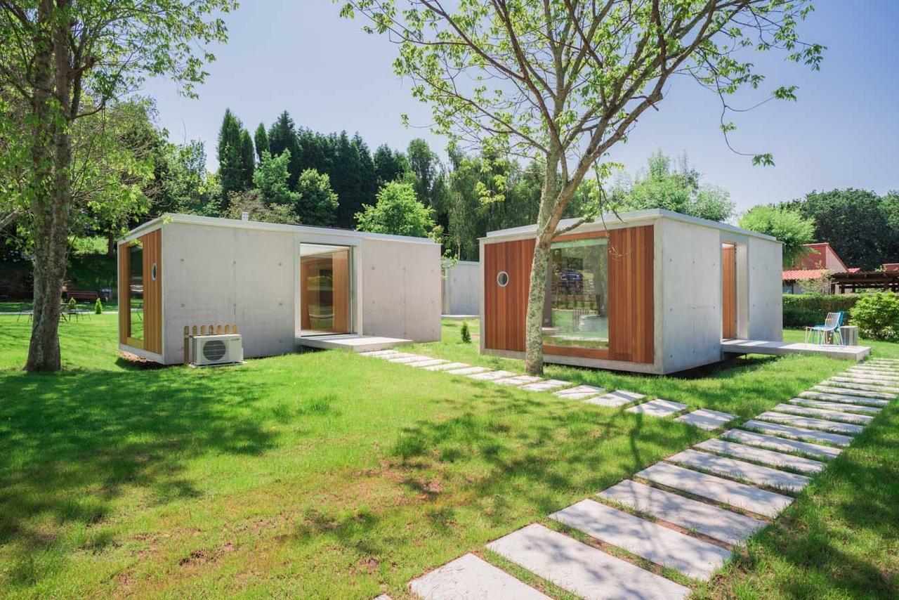 Bungalow Camping Los Manzanos Santa Cruz de Oleiros Exterior foto